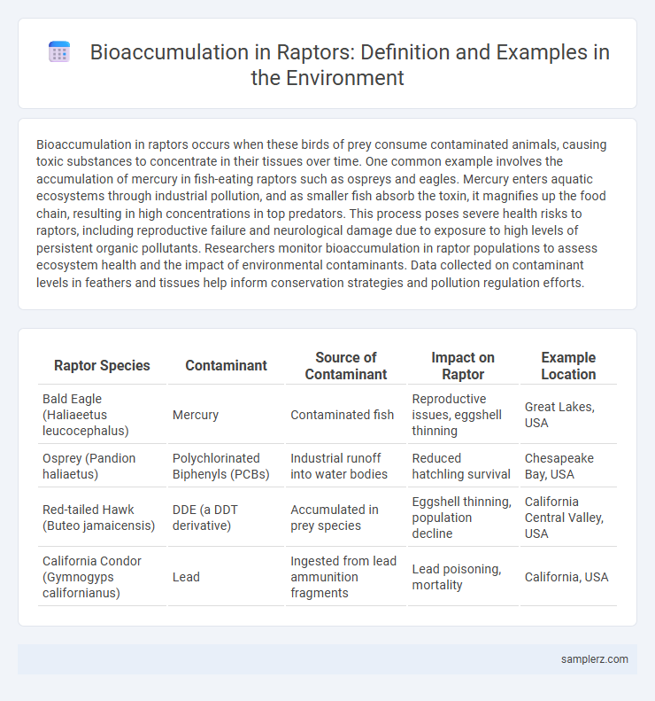 Bioaccumulation in Raptors: Definition and Examples in the Environment