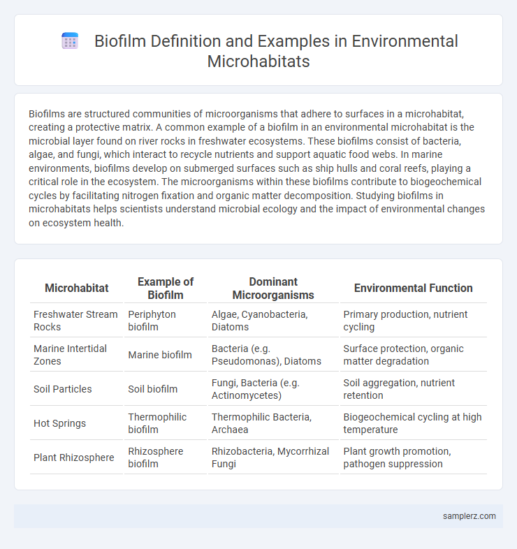Biofilm Definition and Examples in Environmental Microhabitats