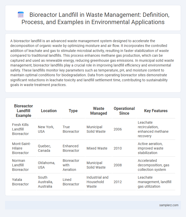 Bioreactor Landfill in Waste Management: Definition, Process, and Examples in Environmental Applications