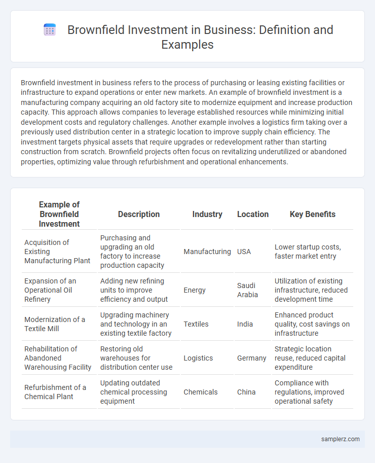 Brownfield Investment in Business: Definition and Examples