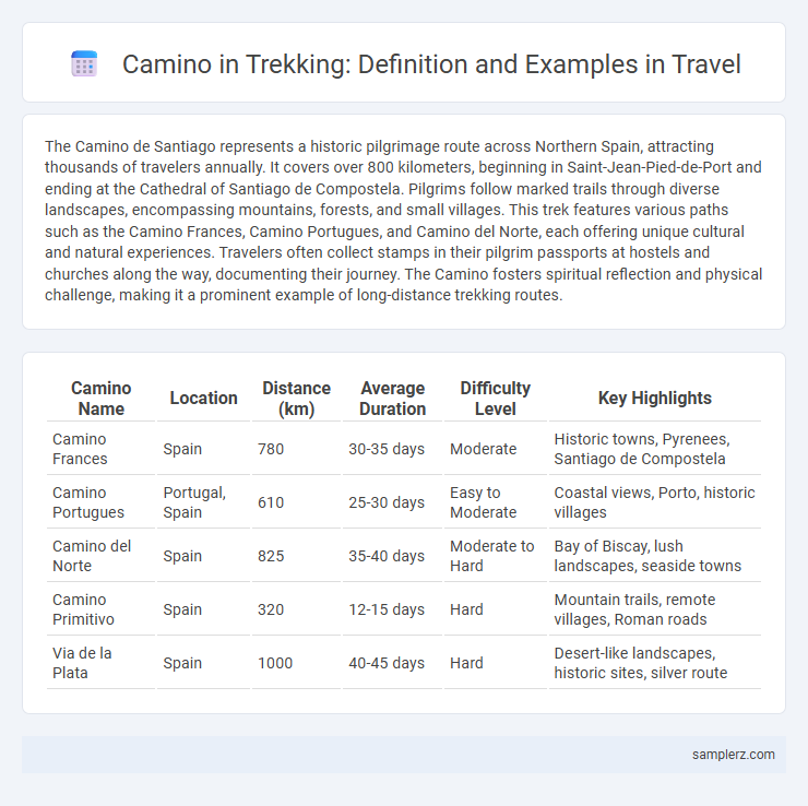 Camino in Trekking: Definition and Examples in Travel