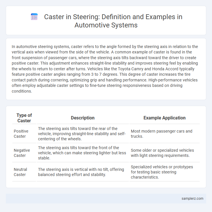 Caster in Steering: Definition and Examples in Automotive Systems