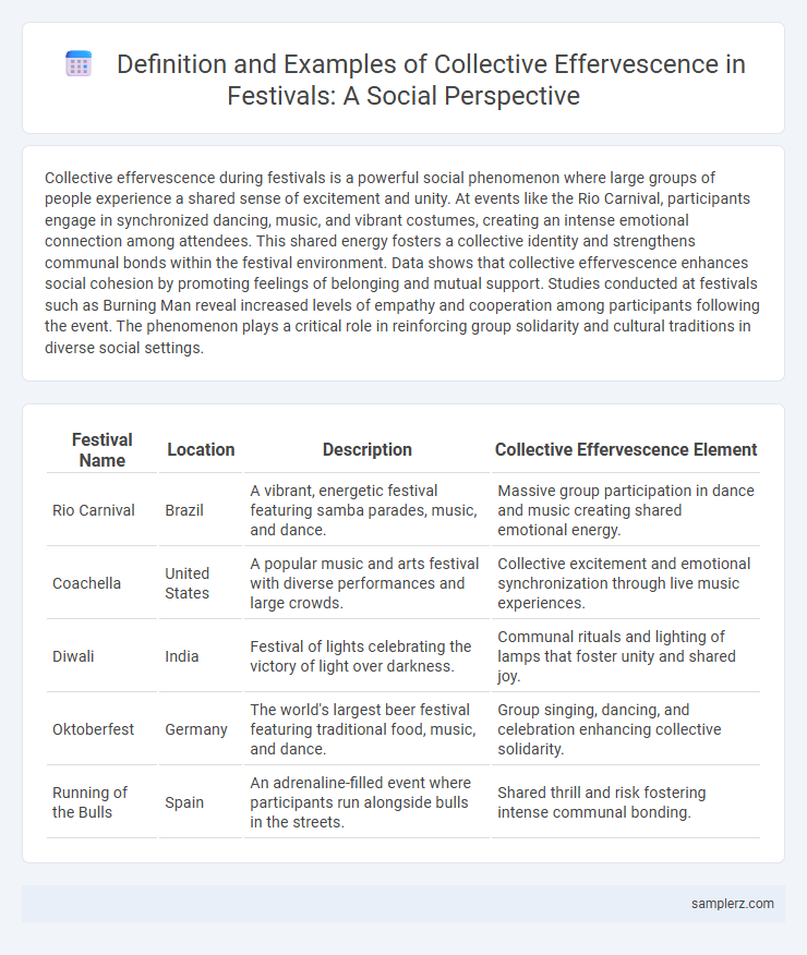 Definition and Examples of Collective Effervescence in Festivals: A Social Perspective