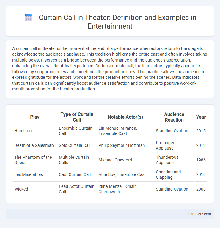 Curtain Call in Theater: Definition and Examples in Entertainment