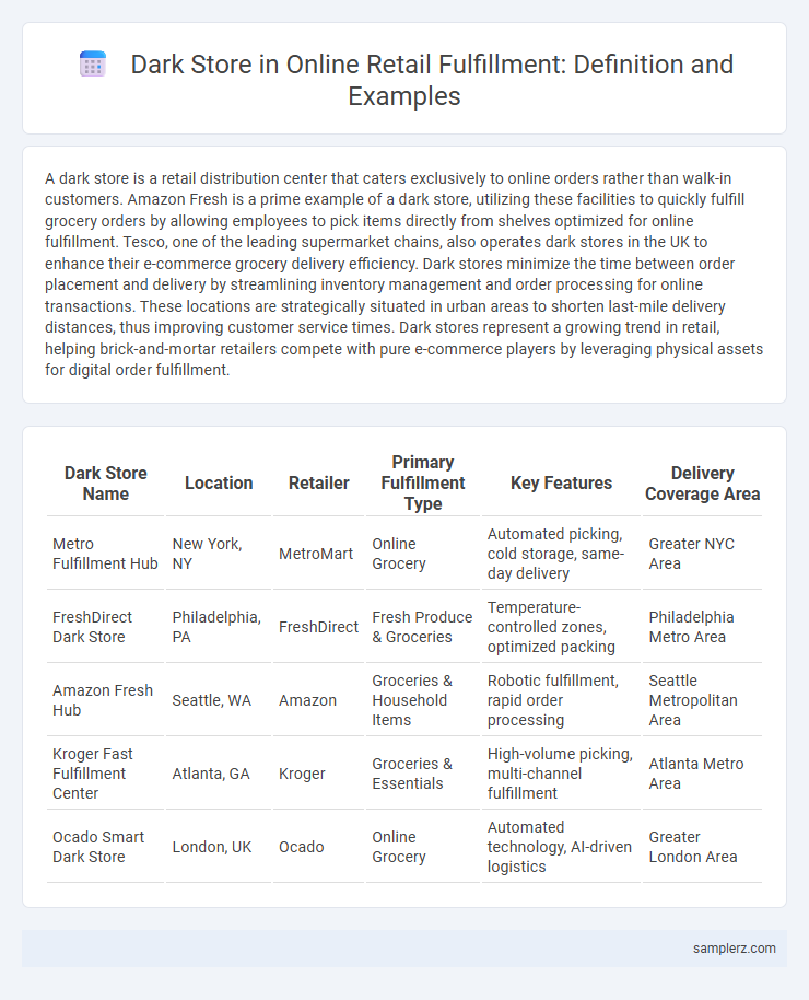 Dark Store in Online Retail Fulfillment: Definition and Examples