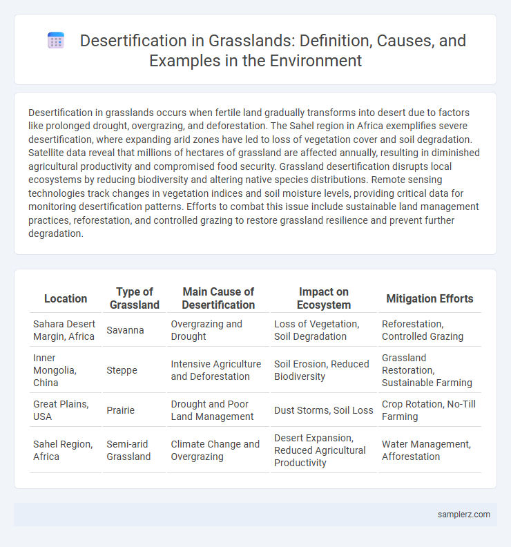 Desertification in Grasslands: Definition, Causes, and Examples in the Environment