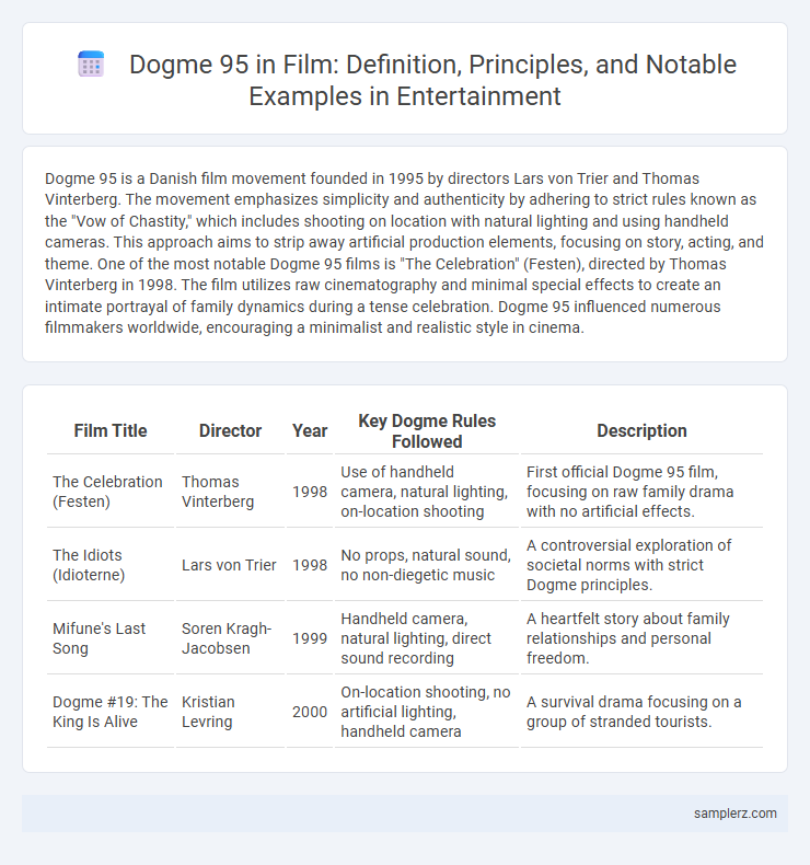 Dogme 95 in Film: Definition, Principles, and Notable Examples in Entertainment