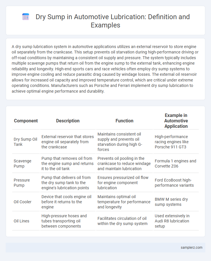 Dry Sump in Automotive Lubrication: Definition and Examples