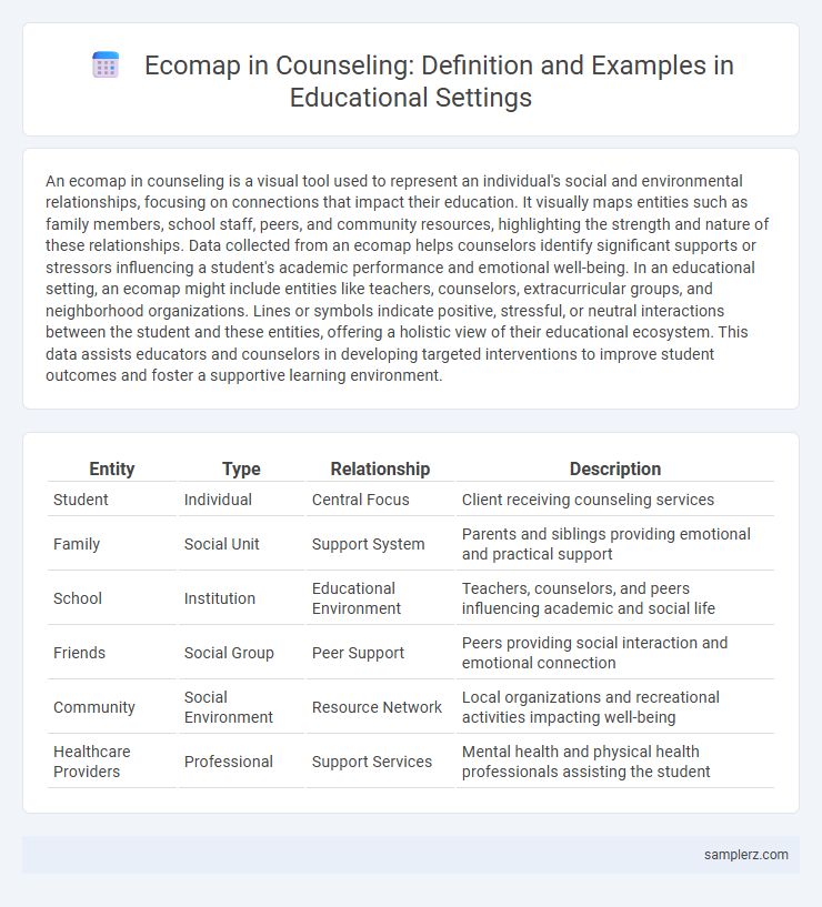 Ecomap in Counseling: Definition and Examples in Educational Settings