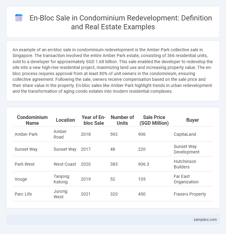En-Bloc Sale in Condominium Redevelopment: Definition and Real Estate Examples