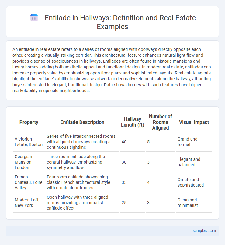 Enfilade in Hallways: Definition and Real Estate Examples