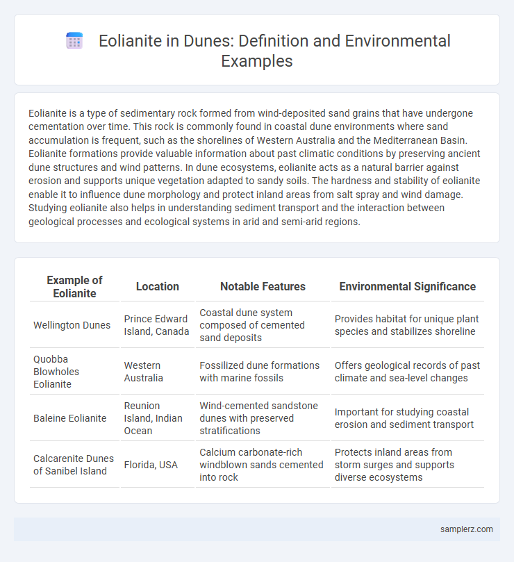 Eolianite in Dunes: Definition and Environmental Examples
