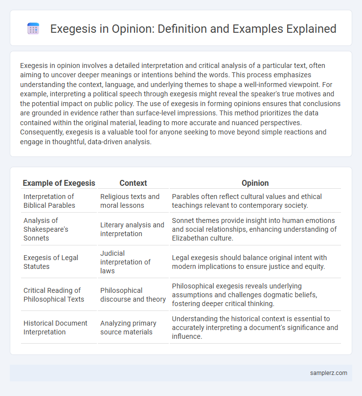 Exegesis in Opinion: Definition and Examples Explained