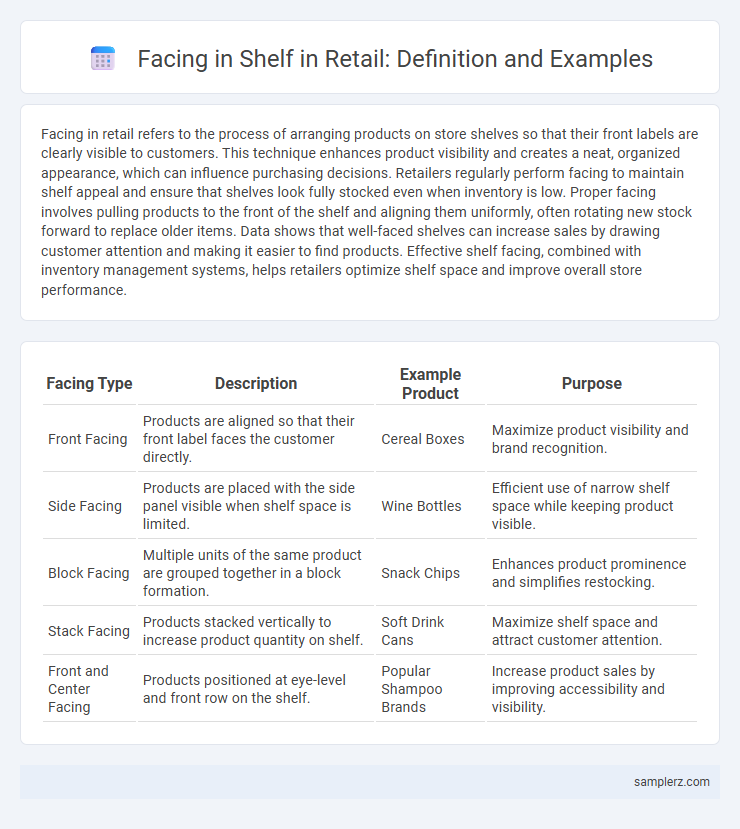 Facing in Shelf in Retail: Definition and Examples