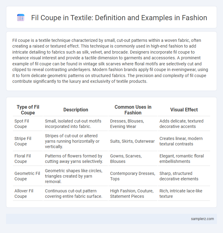 Fil Coupe in Textile: Definition and Examples in Fashion