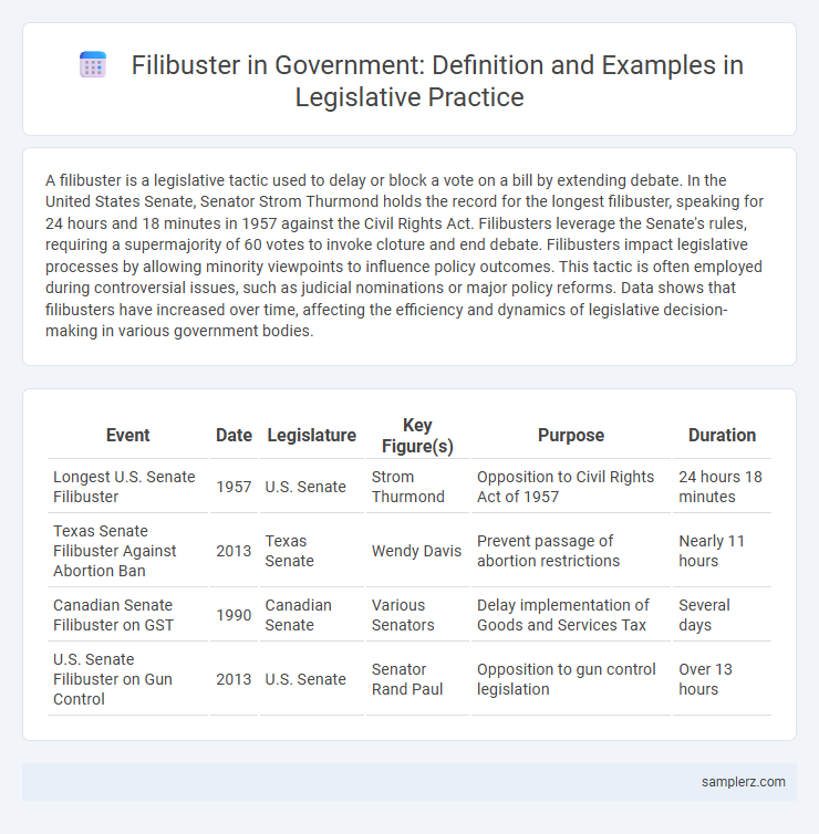 Filibuster in Government: Definition and Examples in Legislative Practice