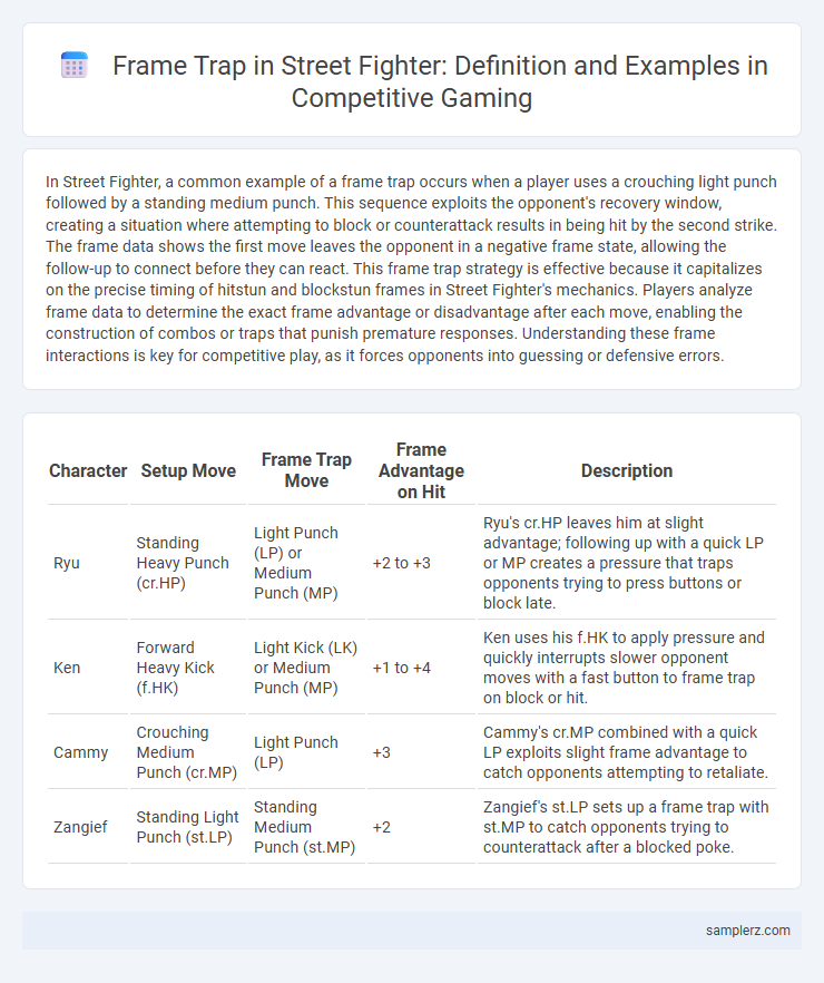 Frame Trap in Street Fighter: Definition and Examples in Competitive Gaming
