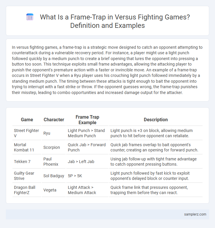 What Is a Frame-Trap in Versus Fighting Games? Definition and Examples