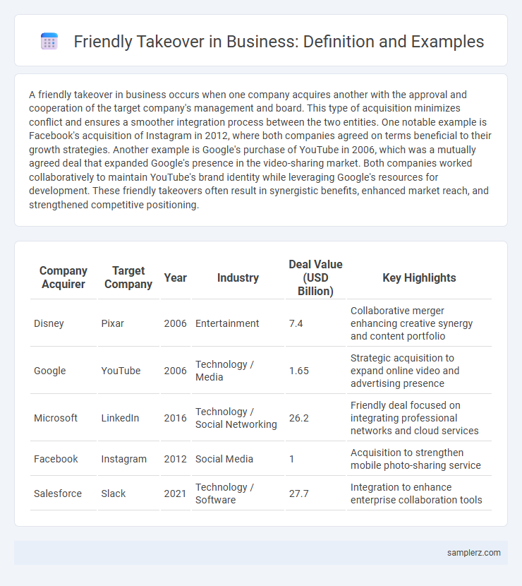 Friendly Takeover in Business: Definition and Examples