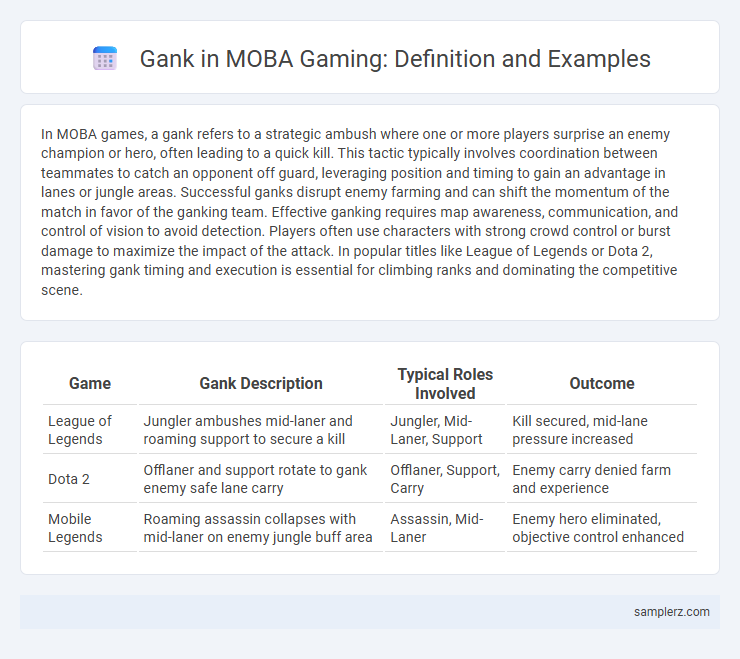 Gank in MOBA Gaming: Definition and Examples