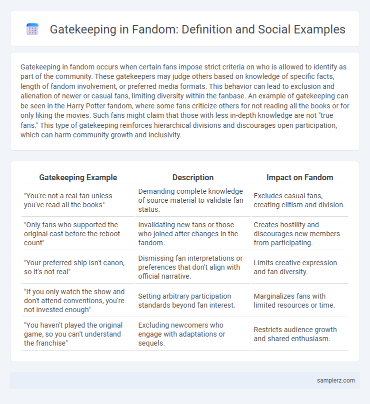 Gatekeeping in Fandom: Definition and Social Examples
