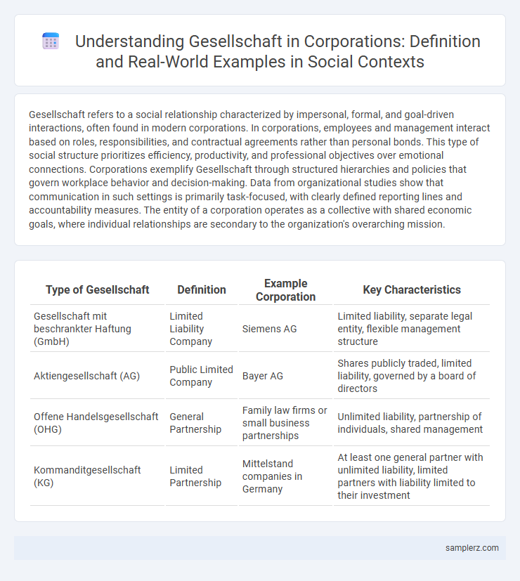 Understanding Gesellschaft in Corporations: Definition and Real-World Examples in Social Contexts