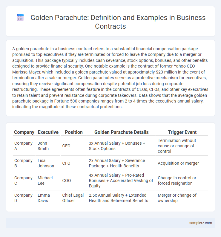 Golden Parachute: Definition and Examples in Business Contracts