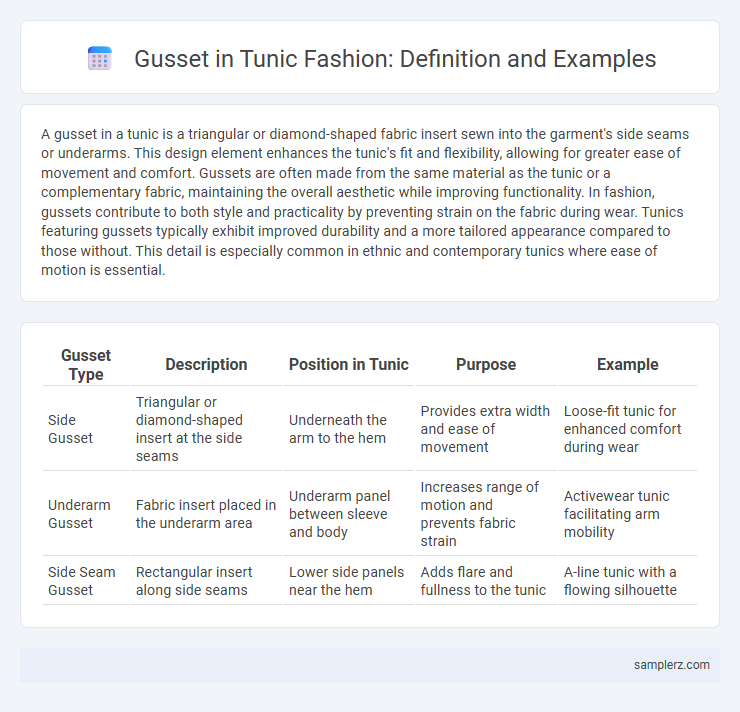 Gusset in Tunic Fashion: Definition and Examples