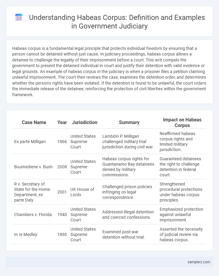 Understanding Habeas Corpus: Definition and Examples in Government Judiciary