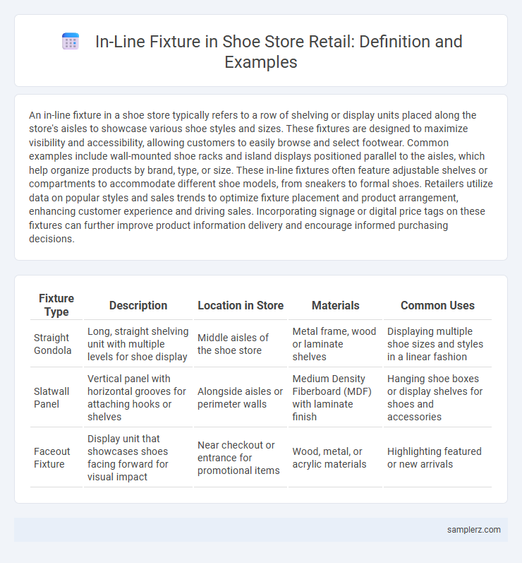 In-Line Fixture in Shoe Store Retail: Definition and Examples