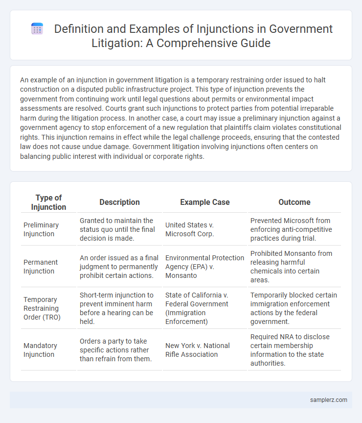 Definition and Examples of Injunctions in Government Litigation: A Comprehensive Guide