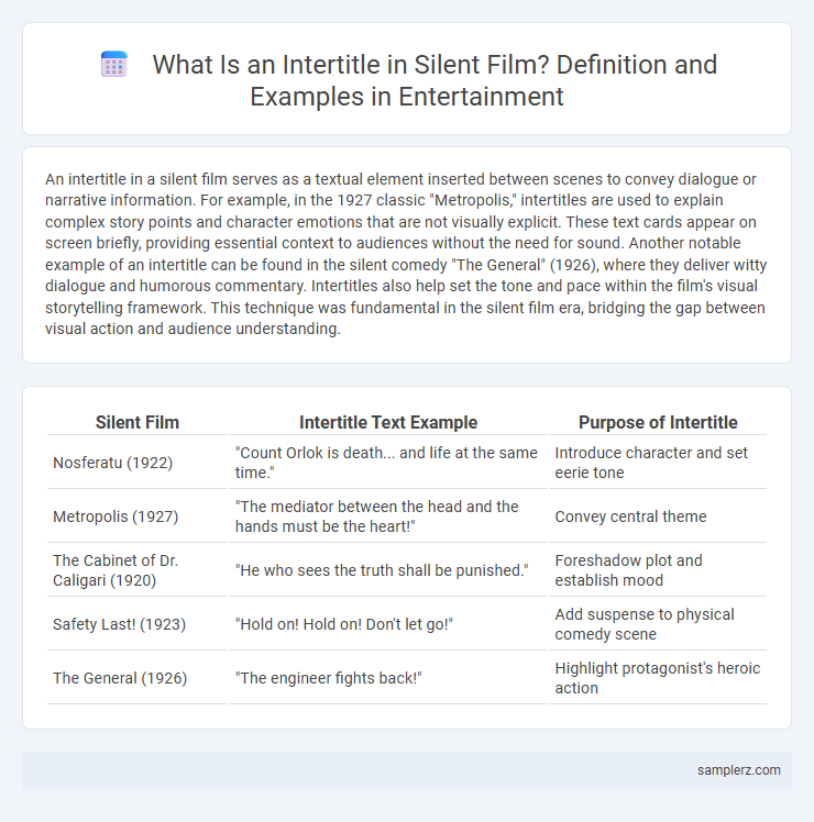 What Is an Intertitle in Silent Film? Definition and Examples in Entertainment