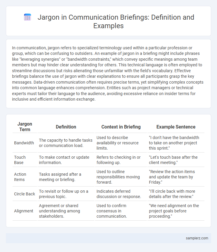 Jargon in Communication Briefings: Definition and Examples