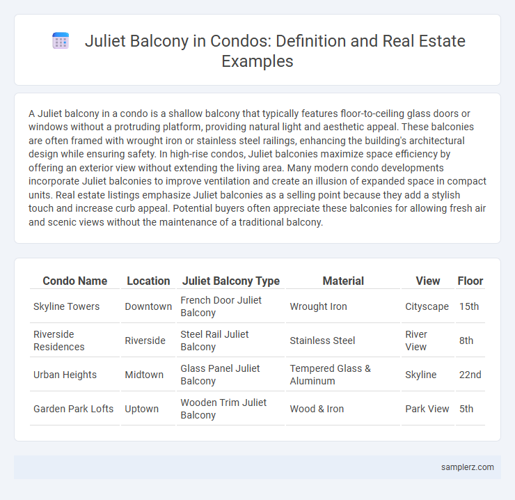 Juliet Balcony in Condos: Definition and Real Estate Examples