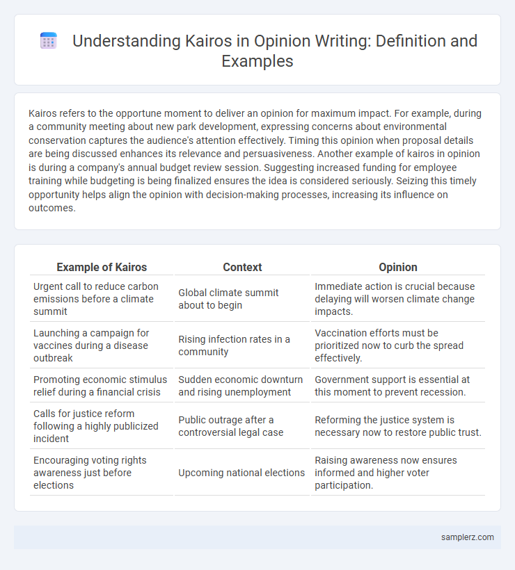 Understanding Kairos in Opinion Writing: Definition and Examples