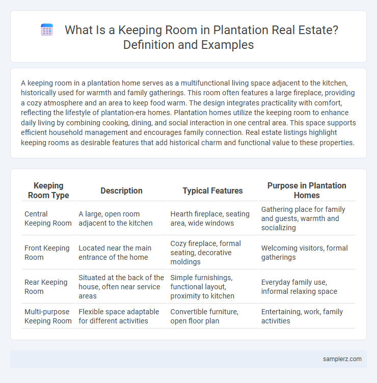 What Is a Keeping Room in Plantation Real Estate? Definition and Examples