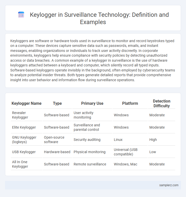 Keylogger in Surveillance Technology: Definition and Examples