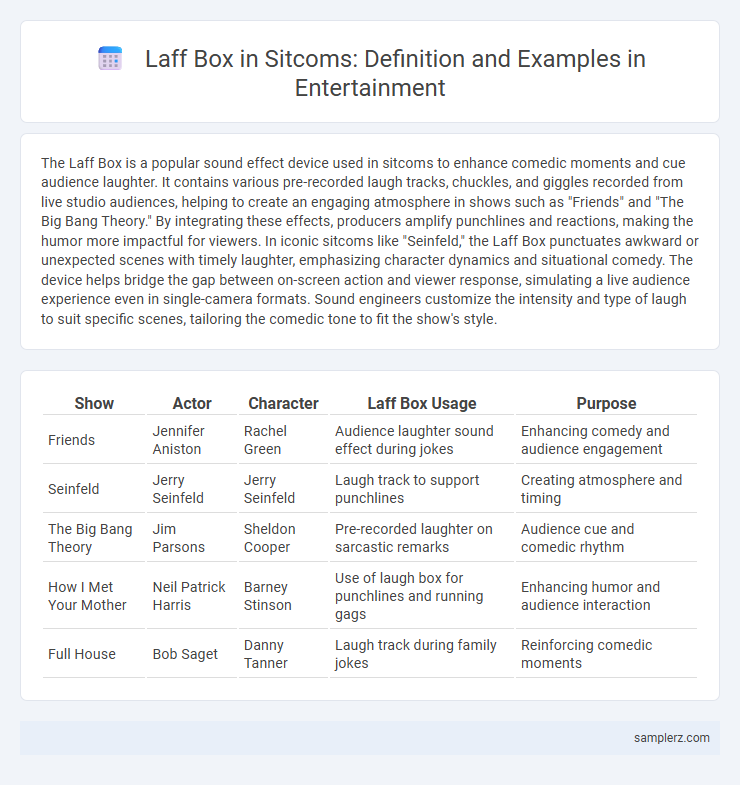 Laff Box in Sitcoms: Definition and Examples in Entertainment