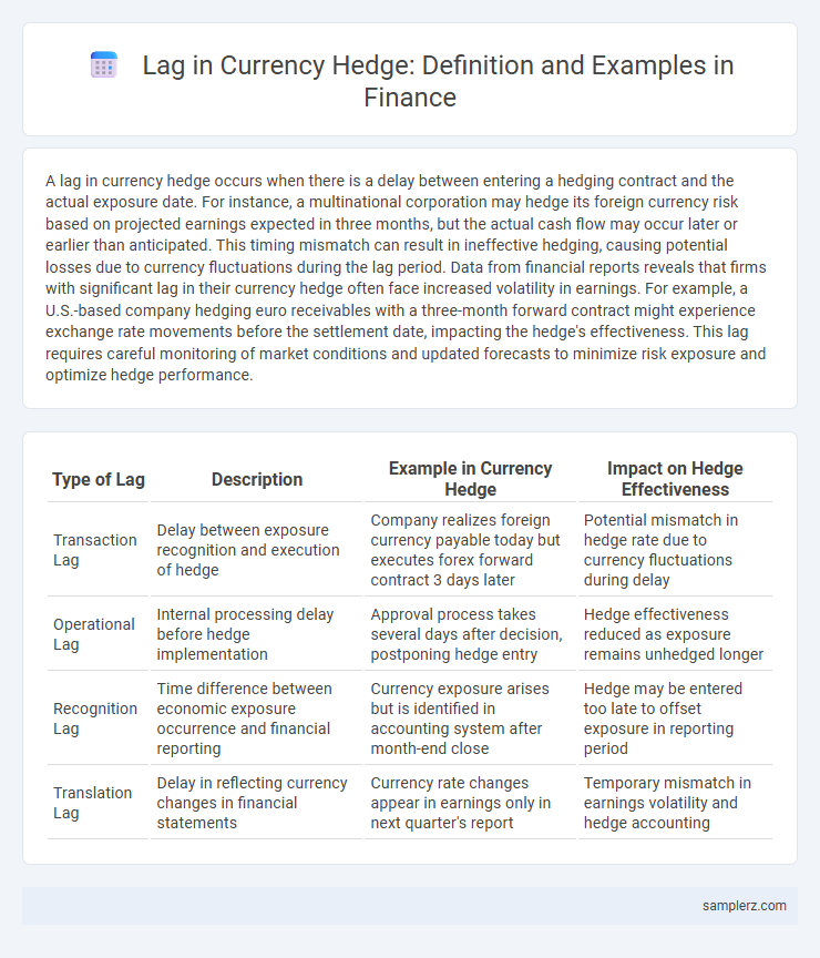 Lag in Currency Hedge: Definition and Examples in Finance