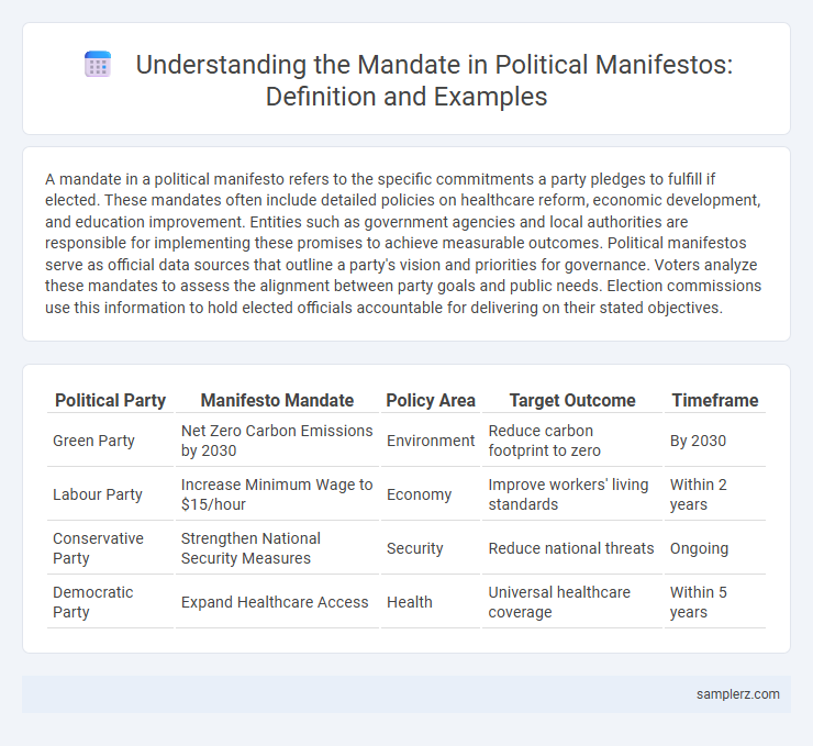 Understanding the Mandate in Political Manifestos: Definition and Examples