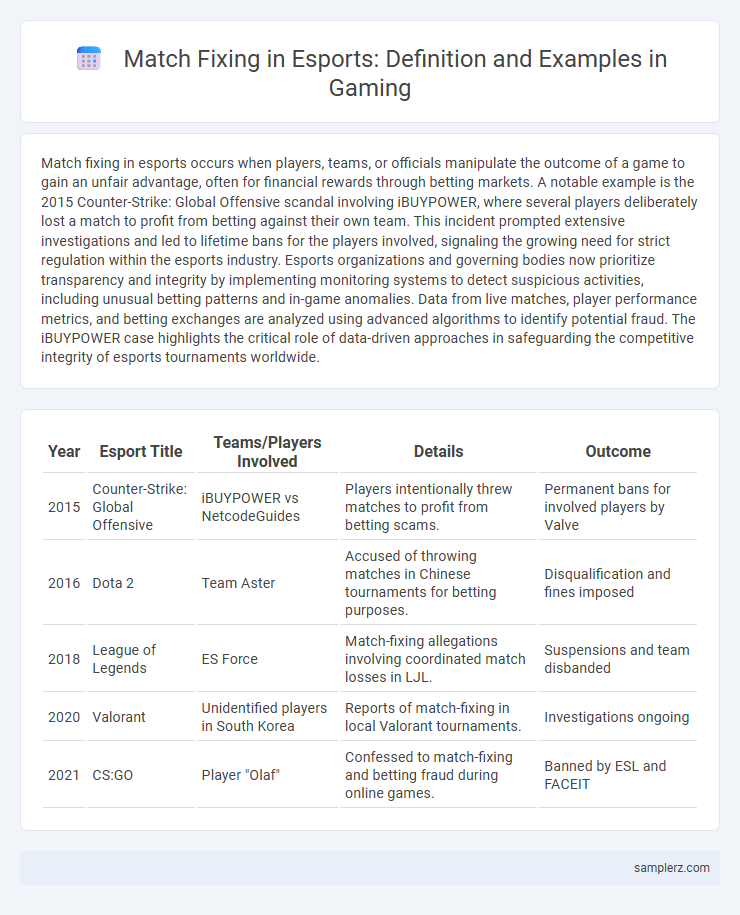 Match Fixing in Esports: Definition and Examples in Gaming