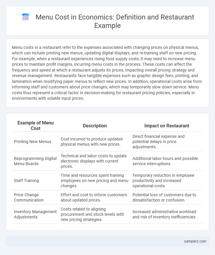 Menu Cost in Economics: Definition and Restaurant Example