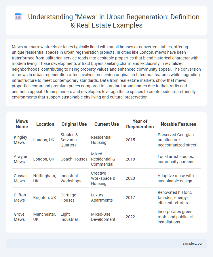 Understanding Mews in Urban Regeneration: Definition & Real Estate Examples