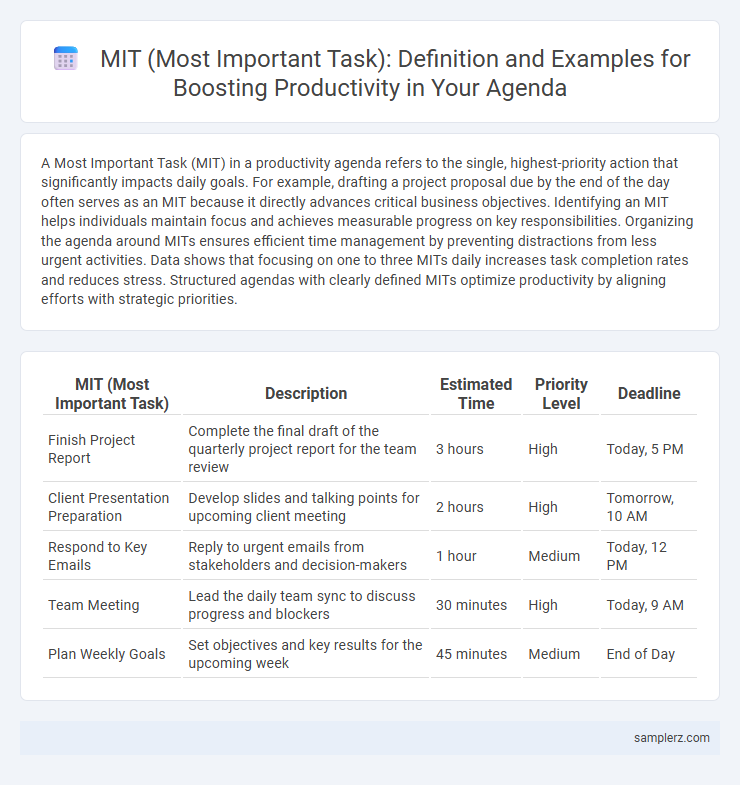 MIT (Most Important Task): Definition and Examples for Boosting Productivity in Your Agenda