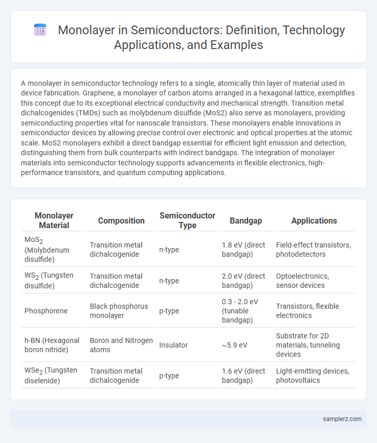 Monolayer in Semiconductors: Definition, Technology Applications, and Examples