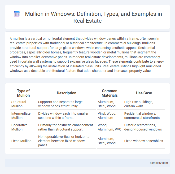 Mullion in Windows: Definition, Types, and Examples in Real Estate
