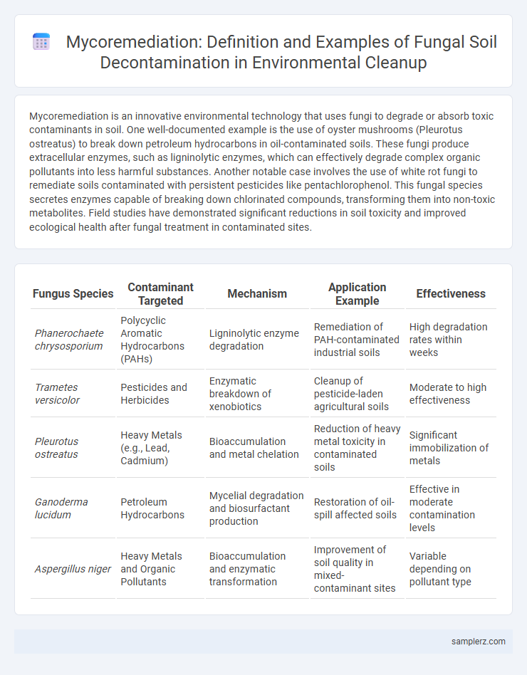 Mycoremediation: Definition and Examples of Fungal Soil Decontamination in Environmental Cleanup