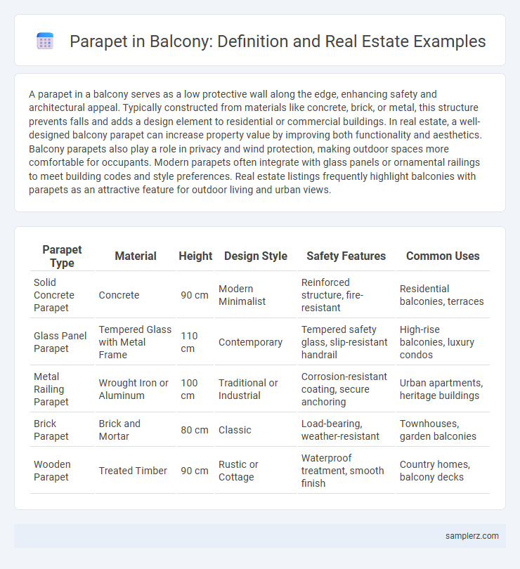Parapet in Balcony: Definition and Real Estate Examples