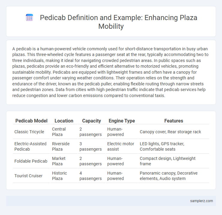 Pedicab Definition and Example: Enhancing Plaza Mobility