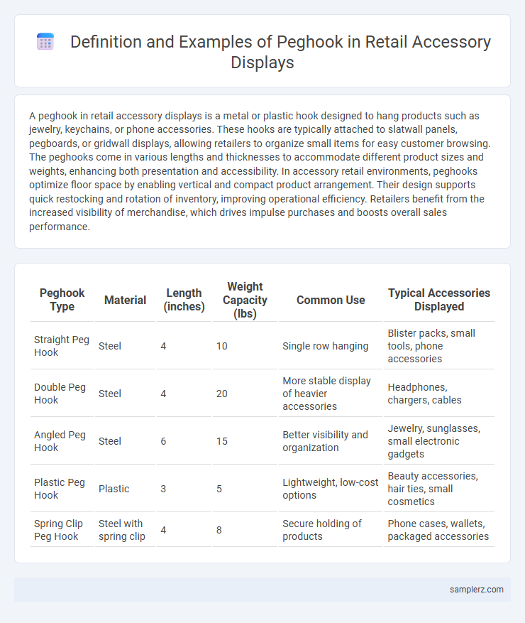 Definition and Examples of Peghook in Retail Accessory Displays